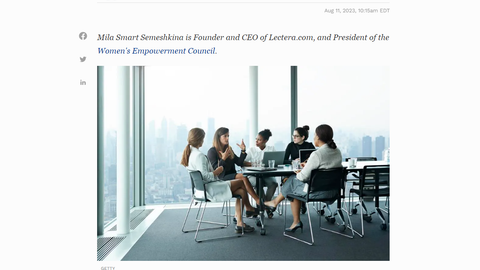 Mila Smart Semeshkina for Forbes: "Stories of accomplished female leaders can serve as beacons"