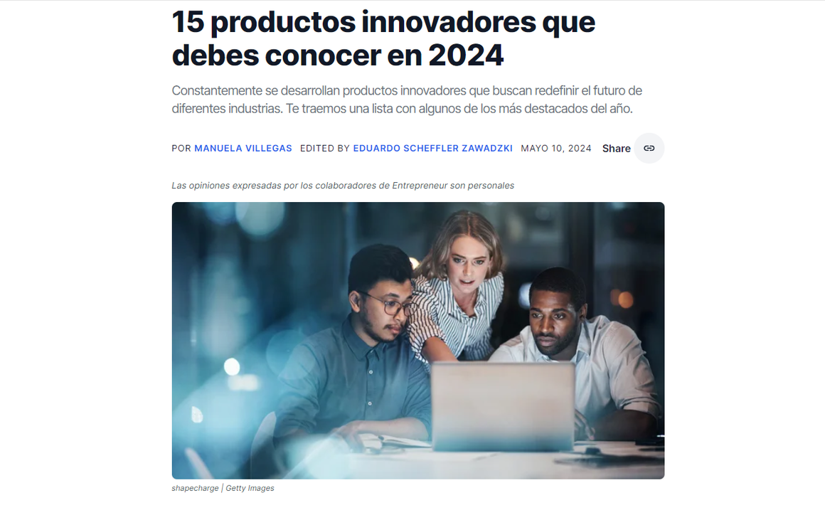 Entrepreneur magazine's pick: Lectera is among the 15 innovative products you should know about in 2024