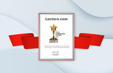 Lectera.com Recognized as one of the Top 10 Florida Tech Startups 2022 by Startupcity